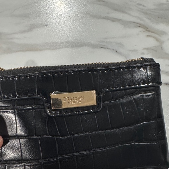 Dune London Black Mini Clutch Croc Embossed Purse - Picture 6 of 11